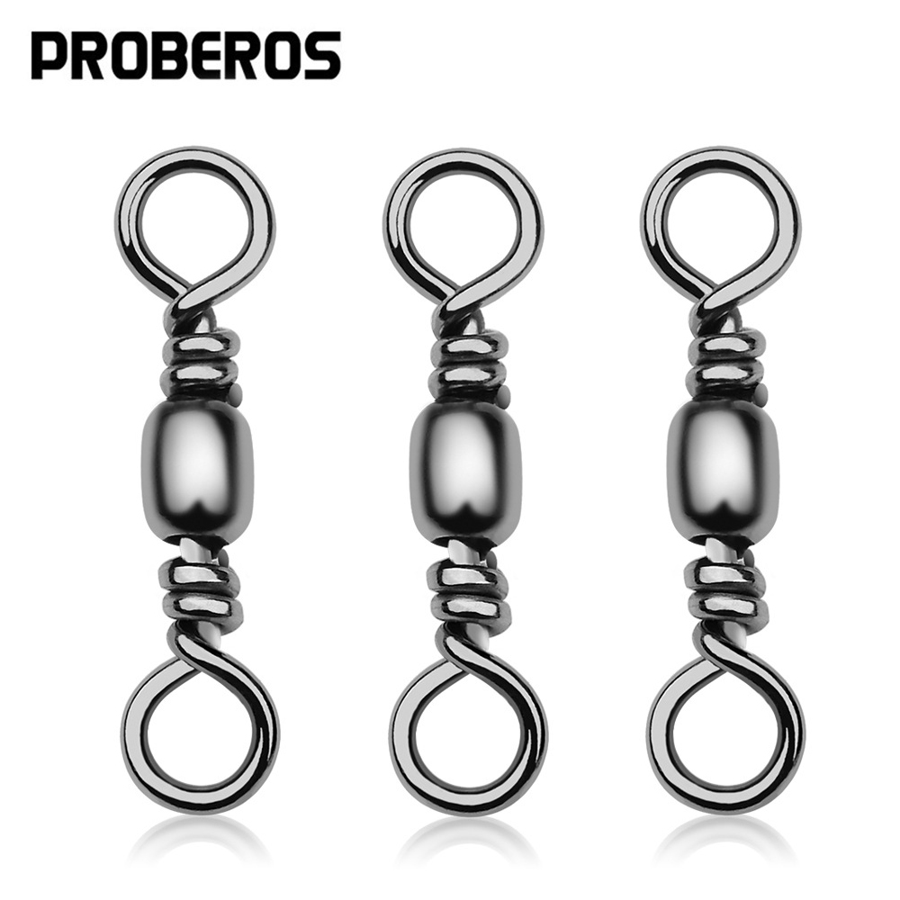Monofilament Line - 100Pcs Fishing Swivels Connector Barrel Stainless