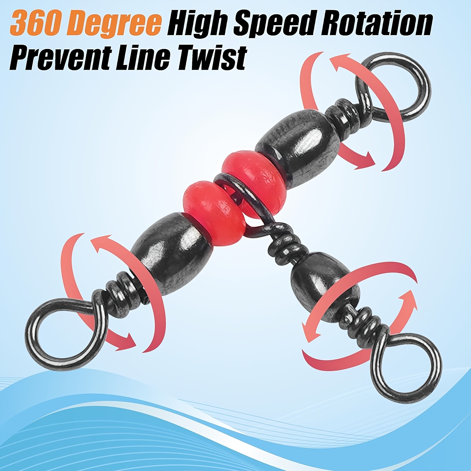 3 Three Way Swivels,Triple Swi - Monofilament Line ulasan dan harga
