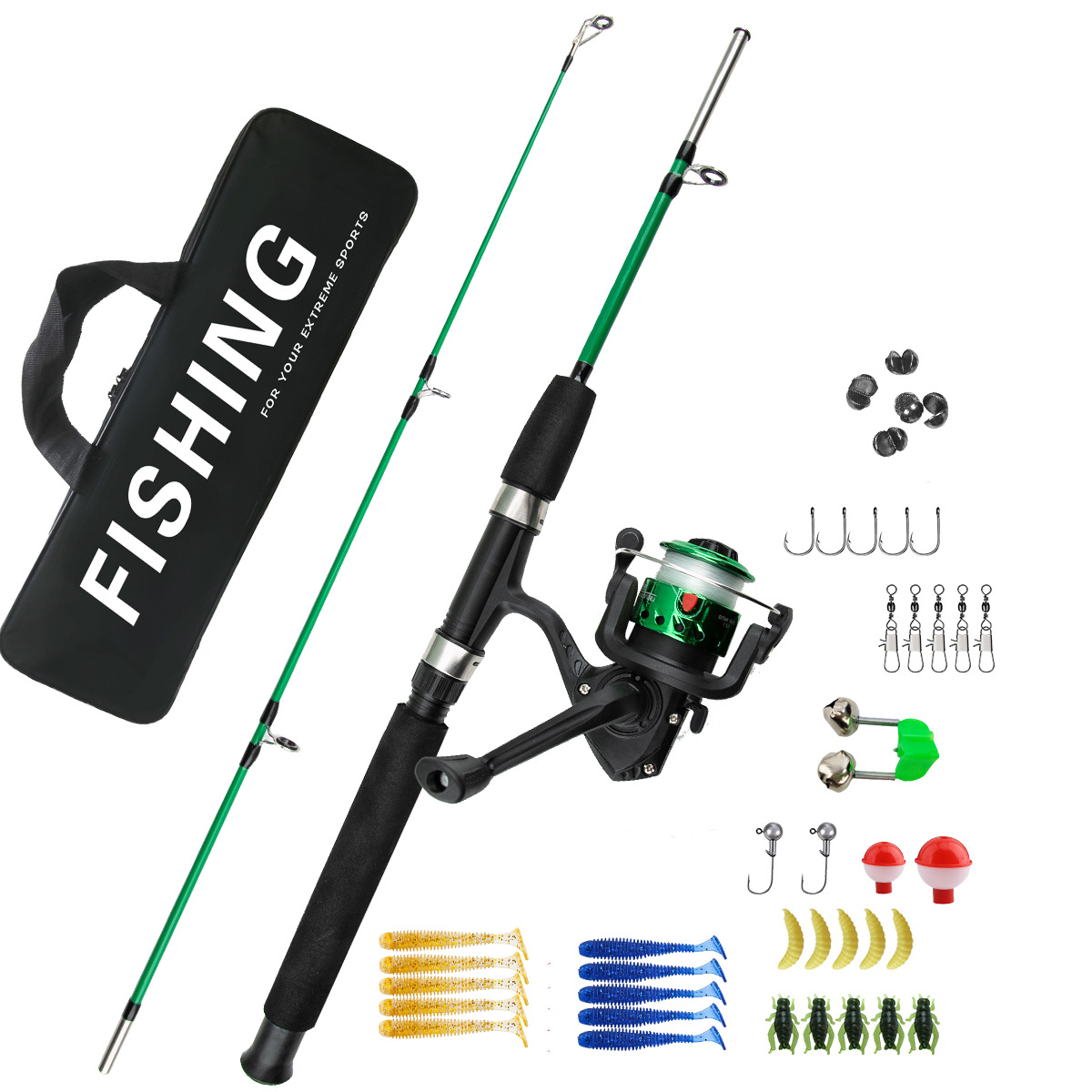 2 Sections Ice Fishing Rod Com - Ice Fishing Line ulasan dan harga