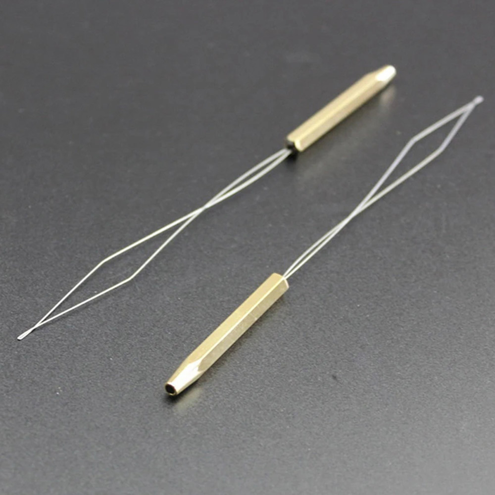 1PC Brass Bobbin Threader Fly  - Fishing Line Winder ulasan dan harga