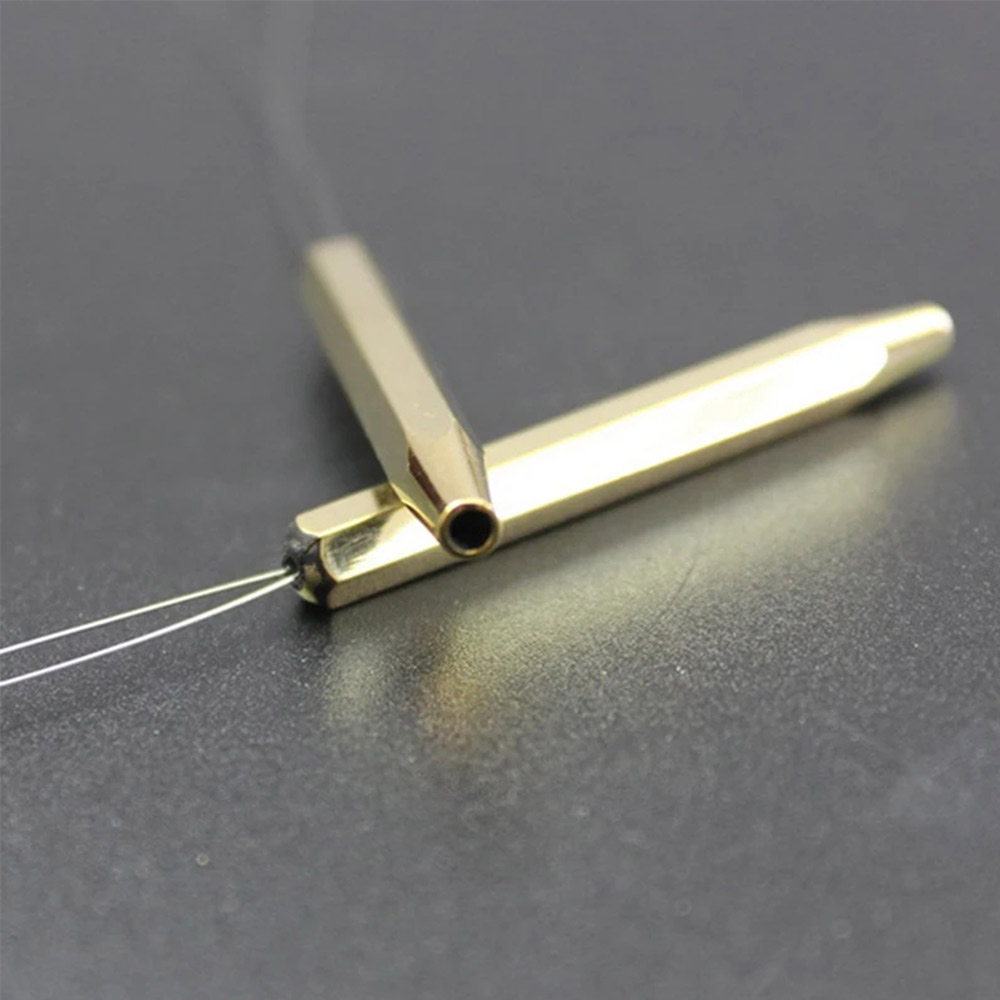 1PC Brass Bobbin Threader Fly  - Fishing Line Winder ulasan dan harga