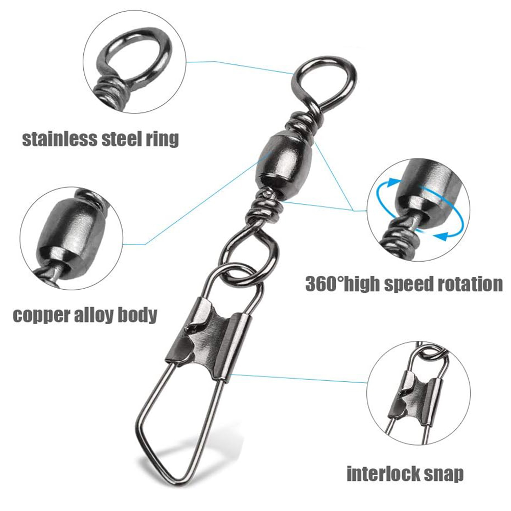 50Pcs Stainless Steel Snap Swi - Freshwater Line ulasan dan harga