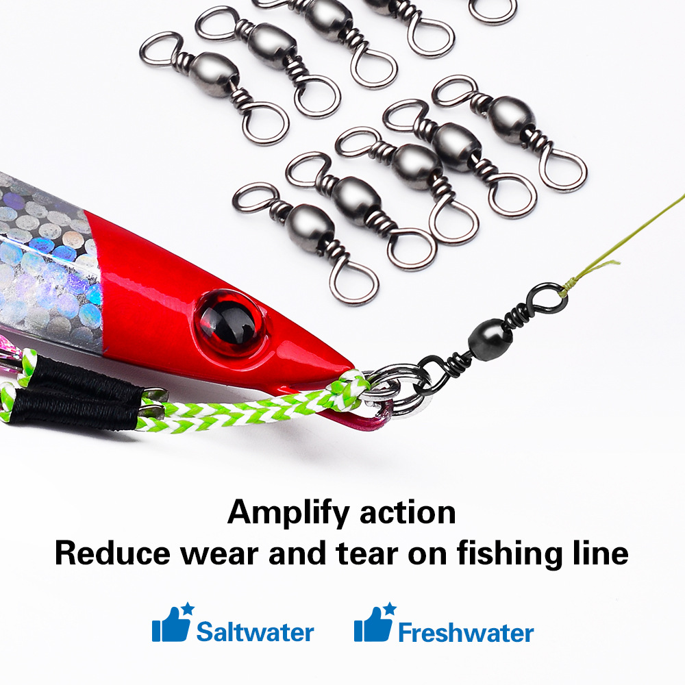 100Pcs Fishing Swivels Connect - Monofilament Line ulasan dan harga