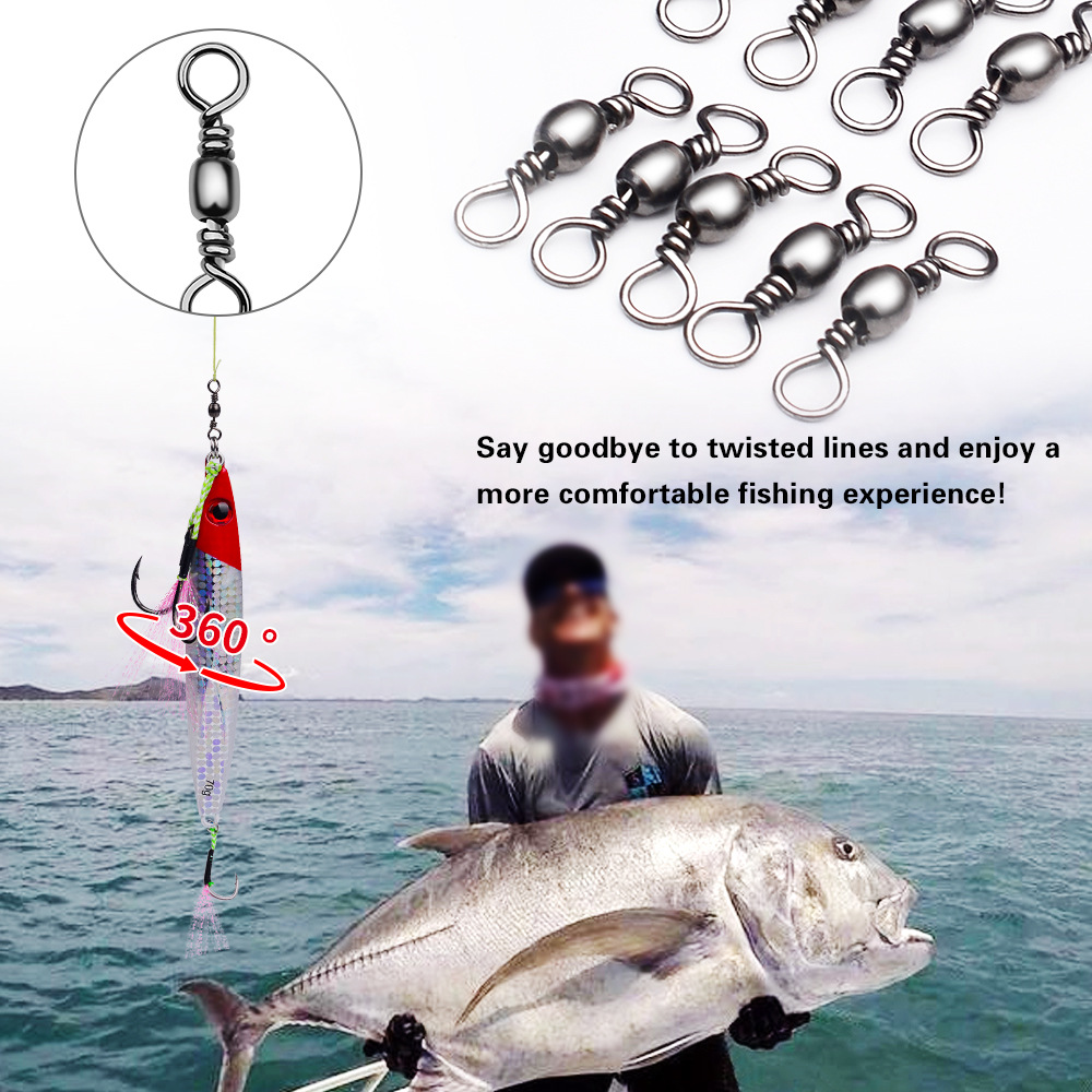 100Pcs Fishing Swivels Connect - Monofilament Line ulasan dan harga